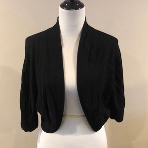 Torrid Black Knit Short Sleeve Shrug